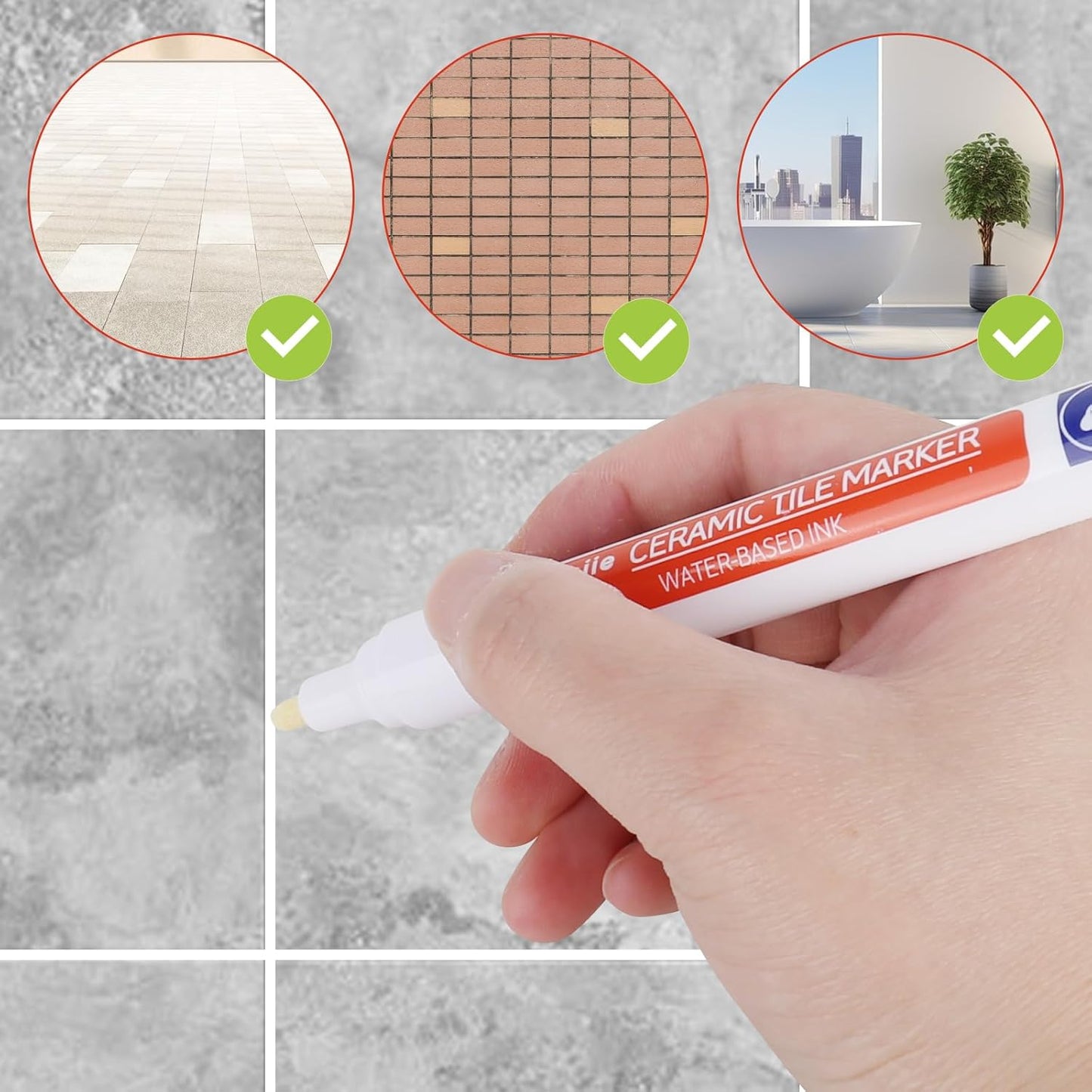 🖌️Anti-Mould & Waterproof Joint Pen for Ceramic Tiles!