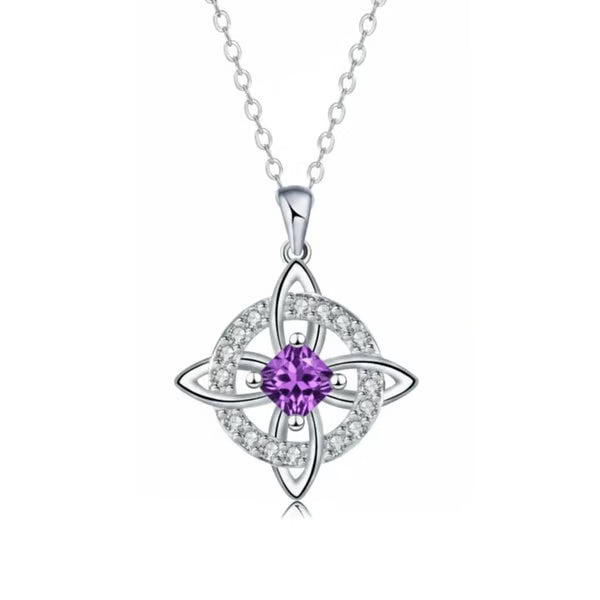 Mystical Birthstone Witches Knot Necklace – Natural Crystal🔮💞Protect Your Loved Ones