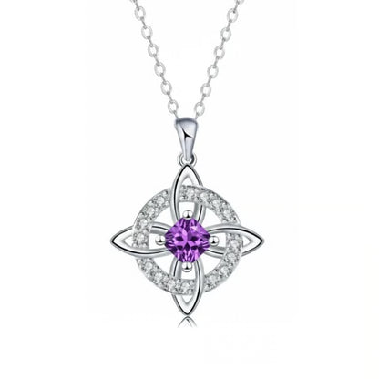 Mystical Birthstone Witches Knot Necklace – Natural Crystal🔮💞Protect Your Loved Ones