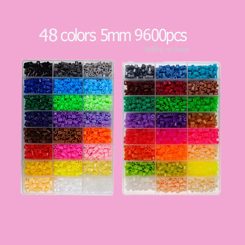 Hama Beads Box Set - 24/48/72 Colors 2.6mm & 5mm Fuse Beads with Storage Box