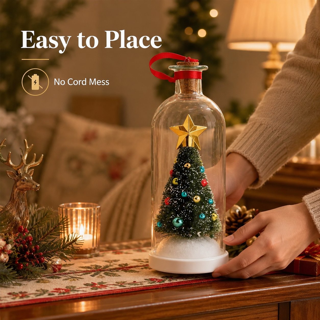 🎁Last Day 50% OFF🔥Mr. Christmas Christmas Tree Message In A Bottle
