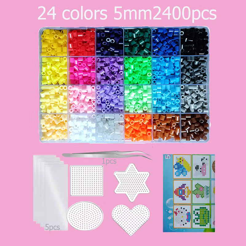 Hama Beads Box Set - 24/48/72 Colors 2.6mm & 5mm Fuse Beads with Storage Box