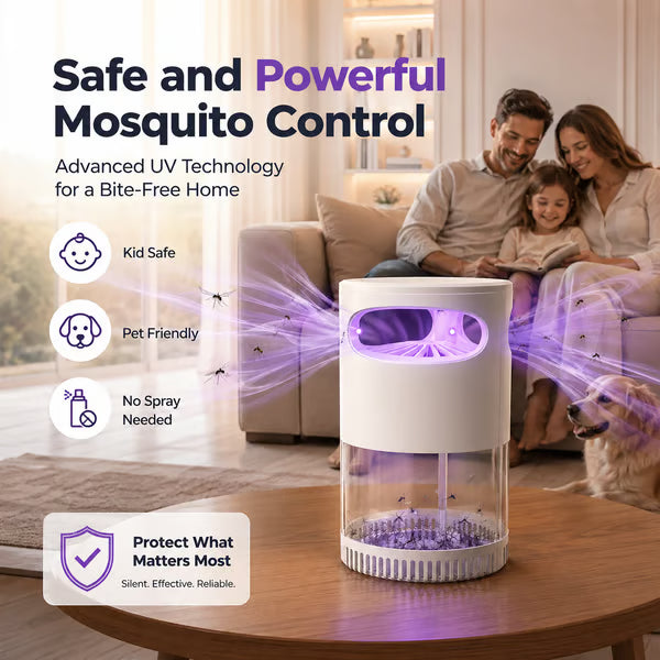 🔥Last Day Free Shipping ✨Quiet UV Mosquito Trap – Chemical-Free & Safe for Kids & Pets🦟