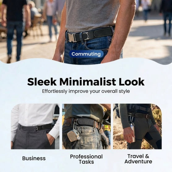 ✨ No-Buckle Elastic Belt for Men & Women – Adjustable, Stretchable & Invisible Fit