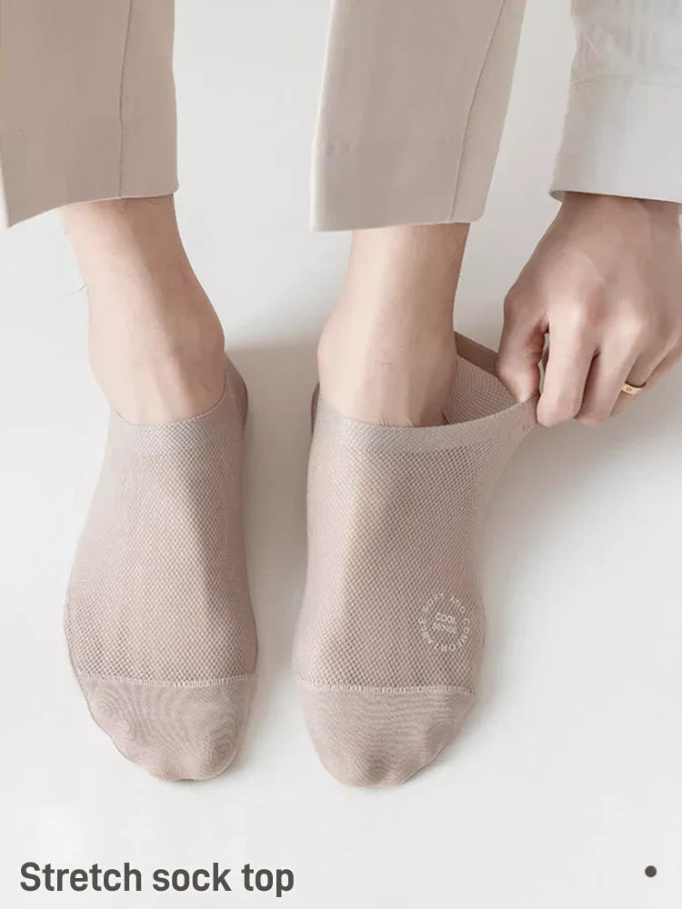 🔥Ultra Thin Liner Socks Non Slip ComBed Cotton No Show Socks