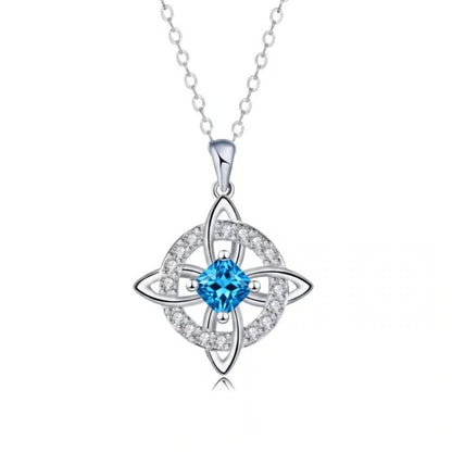 Mystical Birthstone Witches Knot Necklace – Natural Crystal🔮💞Protect Your Loved Ones