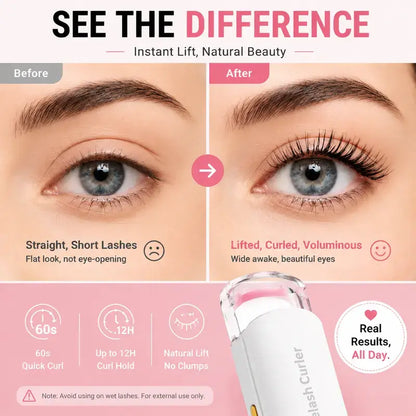 Thermal Eyelash Curler USB Rechargeable for Sensitive Skin
