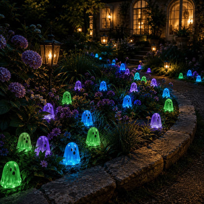 ⏳ Last day 50% OFF –👻 Glow In The Dark Cute Ghost Resin Bead Set  ✨