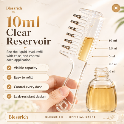 💧 Scalp Serum Applicator Comb – Refillable Oil Applicator