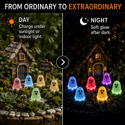 ⏳ Last day 50% OFF –👻 Glow In The Dark Cute Ghost Resin Bead Set  ✨
