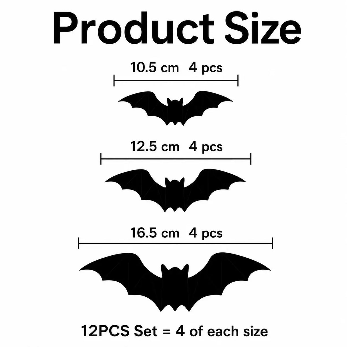 3D LED Bat Wall Decor Set for Spooky Halloween Home Parties
