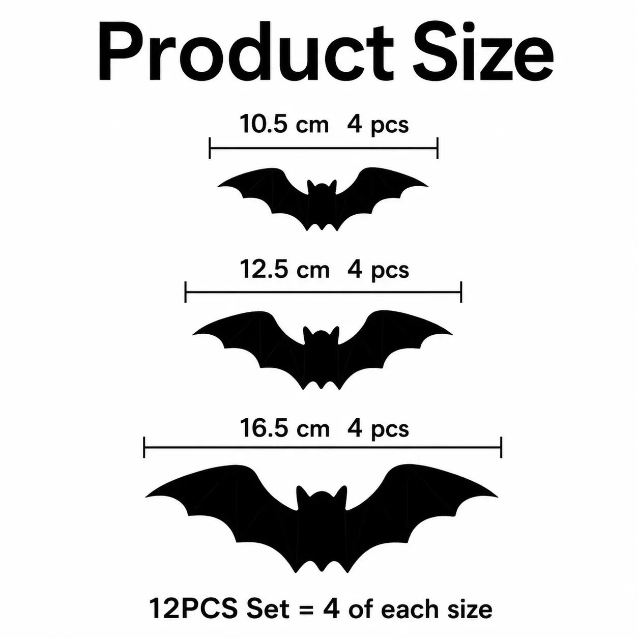 3D LED Bat Wall Decor Set for Spooky Halloween Home Parties