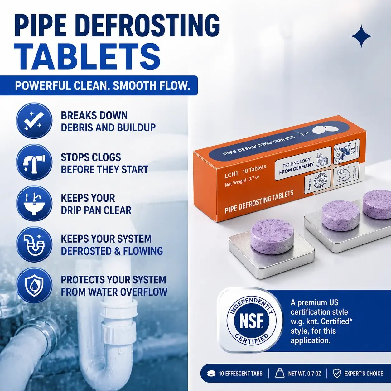 💖Hot 49% OFF🚿 Multi-Functional Pipe Cleaner Tablets
