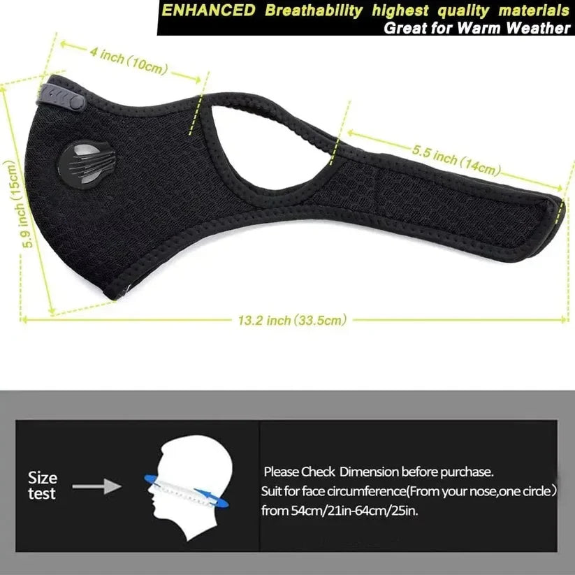 Reusable Carbon Filter Dust Mask – Built for Active Lifestyles