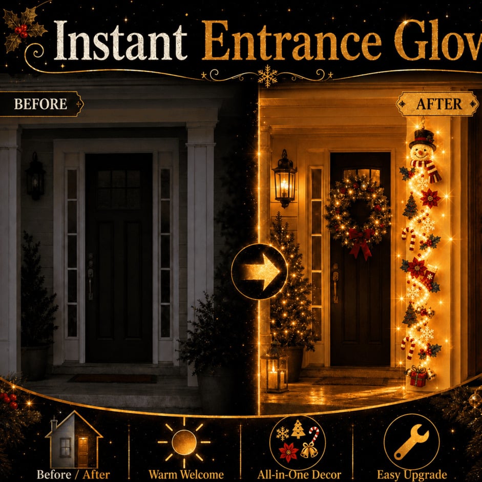 ⏳ Last day! 49% OFF – 🎅 Glowing Christmas Door Hanger