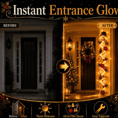 ⏳ Last day! 49% OFF – 🎅 Glowing Christmas Door Hanger