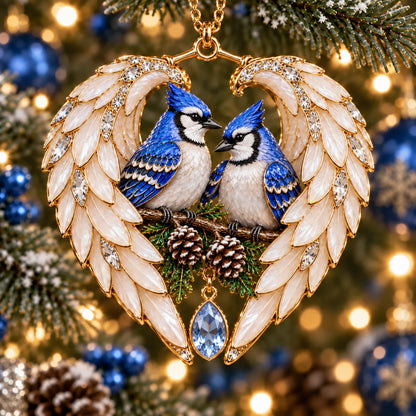 ❤️2026 Angel Wing Heart Christmas Ornaments