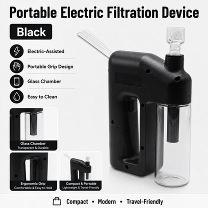 ⚡ LAST DAY 50% OFF – Portable Handheld Electric Filtration Device | Compact Glass Chamber Design with Electric-Assisted Operation & 6 Color Options ✨
