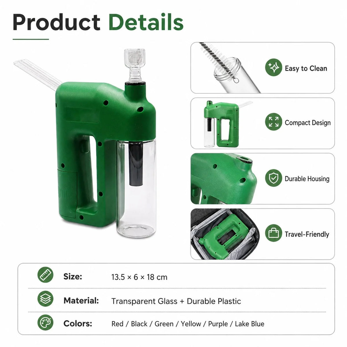 ⚡ LAST DAY 50% OFF – Portable Handheld Electric Filtration Device | Compact Glass Chamber Design with Electric-Assisted Operation & 6 Color Options ✨