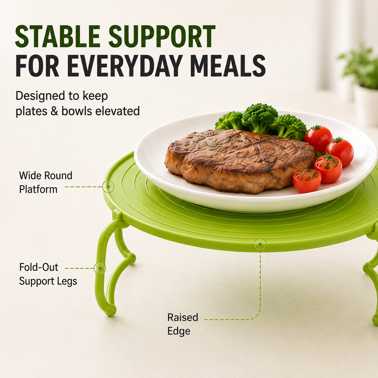 🍲 Foldable Double-Decker Microwave Rack – 2-Level Meal Heating Stand ✨