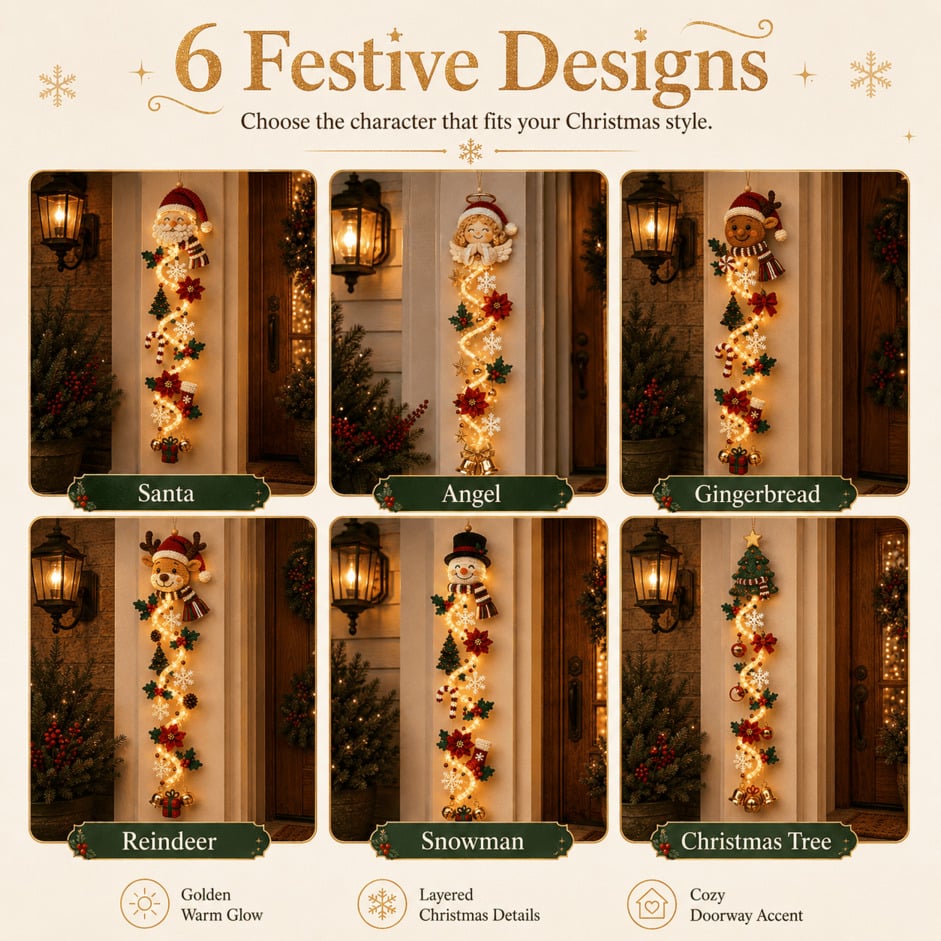 ⏳ Last day! 49% OFF – 🎅 Glowing Christmas Door Hanger