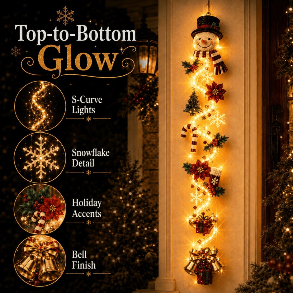 ⏳ Last day! 49% OFF – 🎅 Glowing Christmas Door Hanger