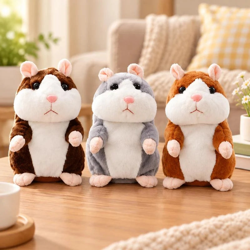 🐹 Talking Hamster Plush – repeats whatever you say, auto head-shaking, hilarious fun for kids & adults🎁
