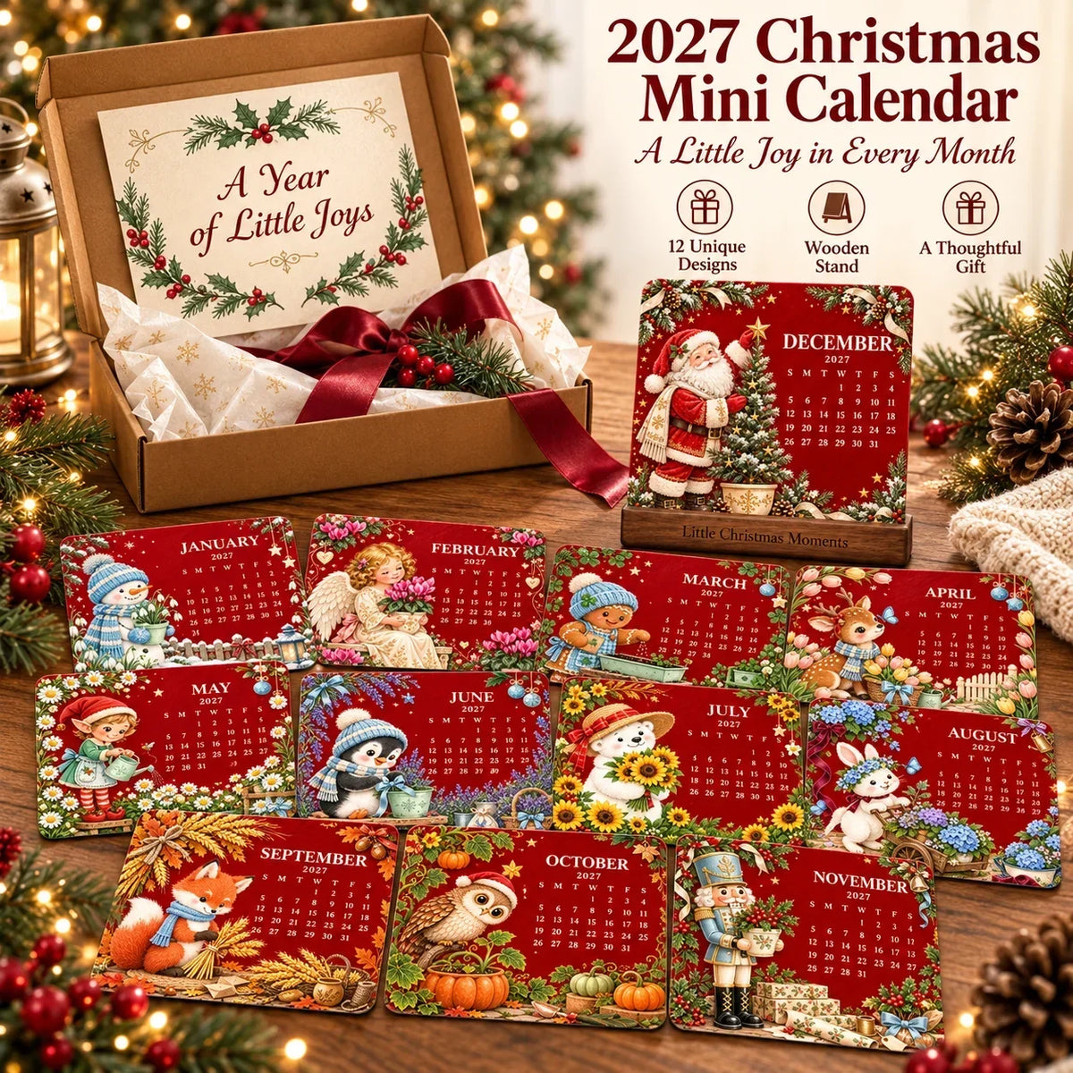 💯🎄🗓️ Christmas Limited-Edition — 🪴✨ Eco-Friendly Plantable “Timeless” Seed Calendar 2027