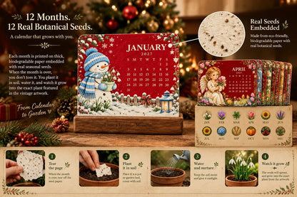 💯🎄🗓️ Christmas Limited-Edition — 🪴✨ Eco-Friendly Plantable “Timeless” Seed Calendar 2027