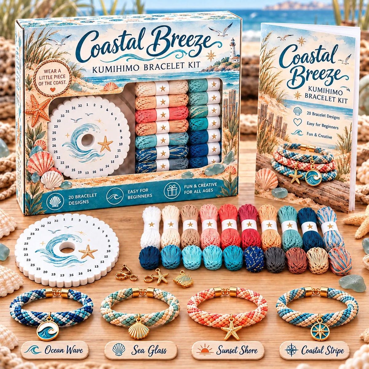 🌸Cottage Garden Kumihimo Bracelet Making Kit – DIY Braided Friendship Bracelets & Creative Gift Set ✨Beginners Friendily