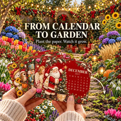✨⏳Only $12.99 Last Day Promotion🌱 Christmas Special Edition – Eco-friendly, plantable “timeless” seed calendar 2027 🌸🌿