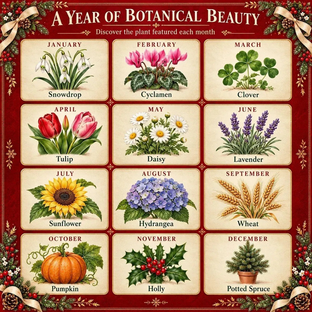 ✨⏳Only $12.99 Last Day Promotion🌱 Christmas Special Edition – Eco-friendly, plantable “timeless” seed calendar 2027 🌸🌿