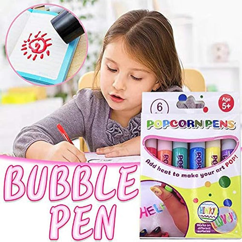 🖍️ Christmas Hot Sale 50% OFF🎁Magic Puffy Bubble Pens, Heat Activated Popcorn Pens DIY 3D Art Marker for Kids Crafts
