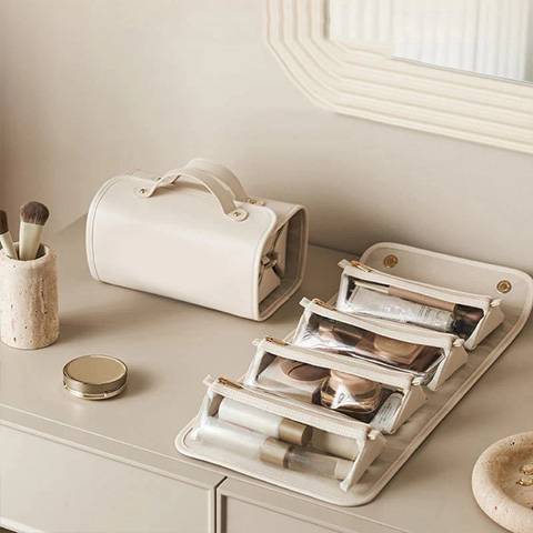Leather Waterproof Cosmetic Bag