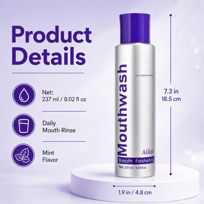 😁🌿 Whitening Mouthwash – Fresh Breath & Daily Stain Care