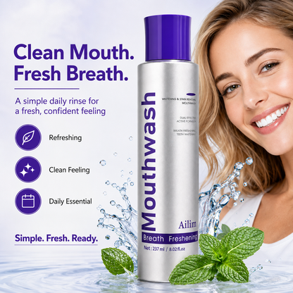 😁🌿 Whitening Mouthwash – Fresh Breath & Daily Stain Care