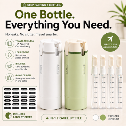 4-in-1 Leak-Proof Travel Dispenser