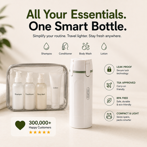 4-in-1 Leak-Proof Travel Dispenser