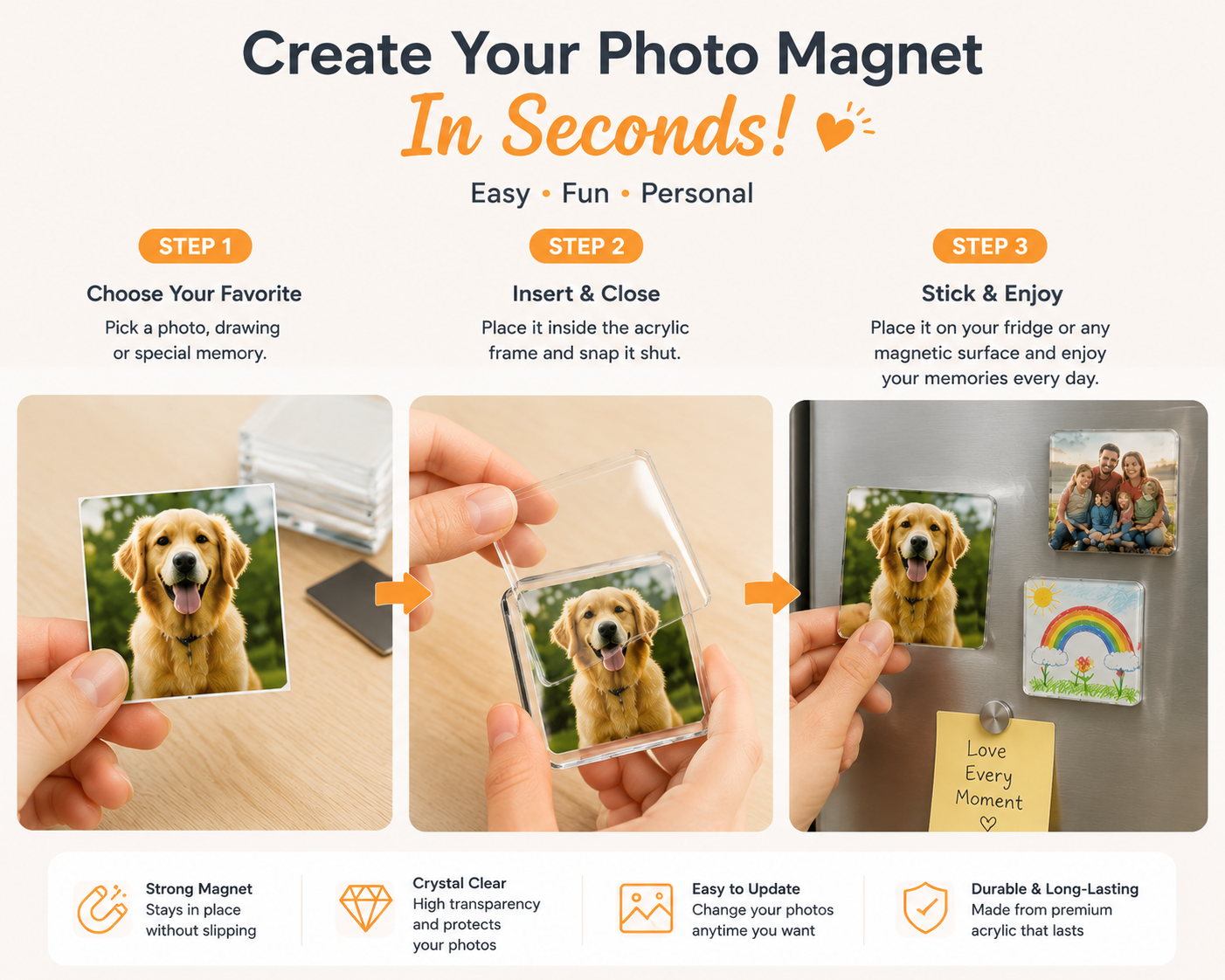 🔥45% OFF TODAY📸 DIY Photo Fridge Magnet Maker Kit