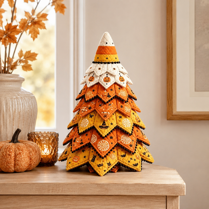 🎃 Selling Fast!–Limited-Time 50% OFF DIY Halloween Quilted Fabric Tree Kit