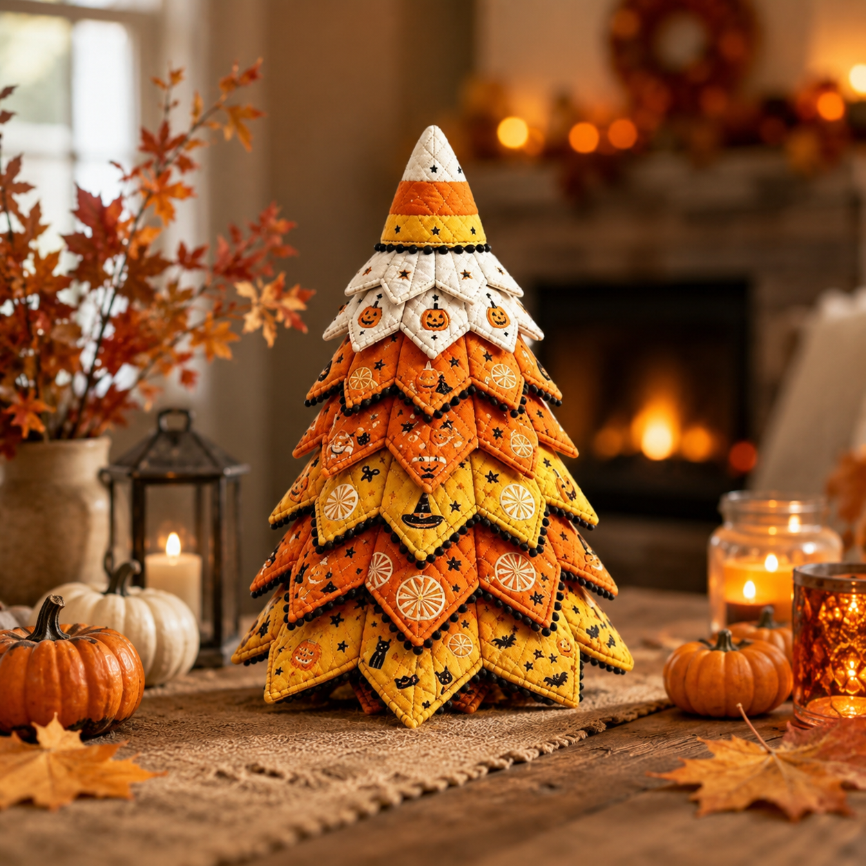 🎃 Selling Fast!–Limited-Time 50% OFF DIY Halloween Quilted Fabric Tree Kit