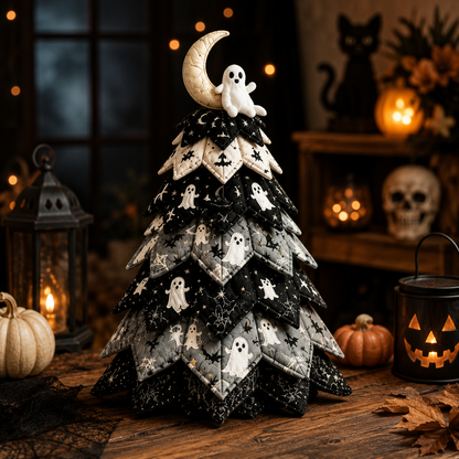 🎃 Selling Fast!–Limited-Time 50% OFF DIY Halloween Quilted Fabric Tree Kit