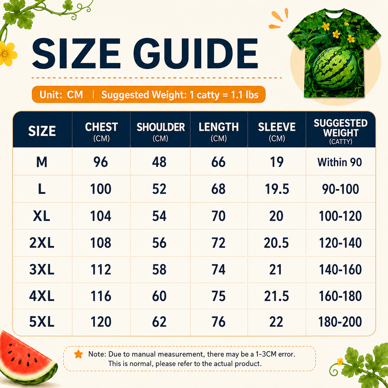 🍉 Funny 3D Watermelon Belly T-Shirt – Optical Illusion Summer Tee