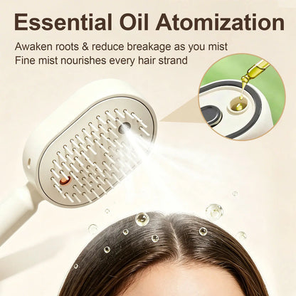 Electric Spray Air Cushion Massage Hair Comb – Anti-Tangle & Essential Oil Mist Brush🌈