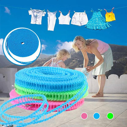 🔥Hot Sale - 50% OFF🔥Windproof Non-Slip Clothesline👚No More Clothes Blowing Away or Sliding Together!