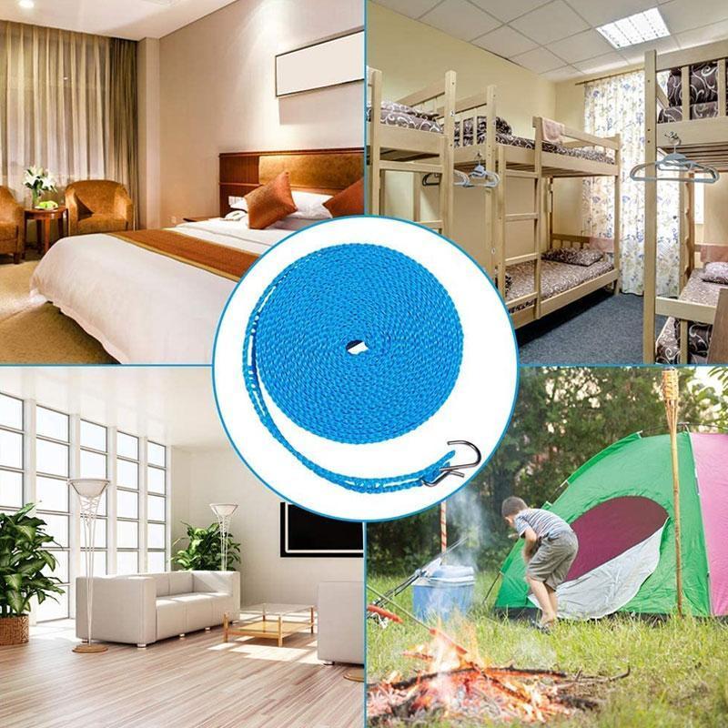 🔥Hot Sale - 50% OFF🔥Windproof Non-Slip Clothesline👚No More Clothes Blowing Away or Sliding Together!