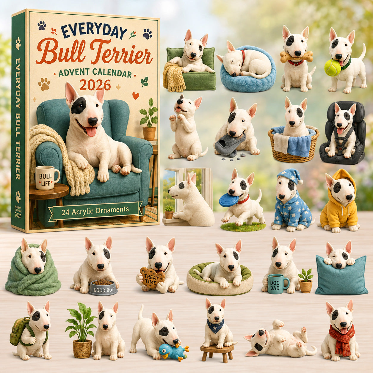 Sofa Bull Terrier Calendar