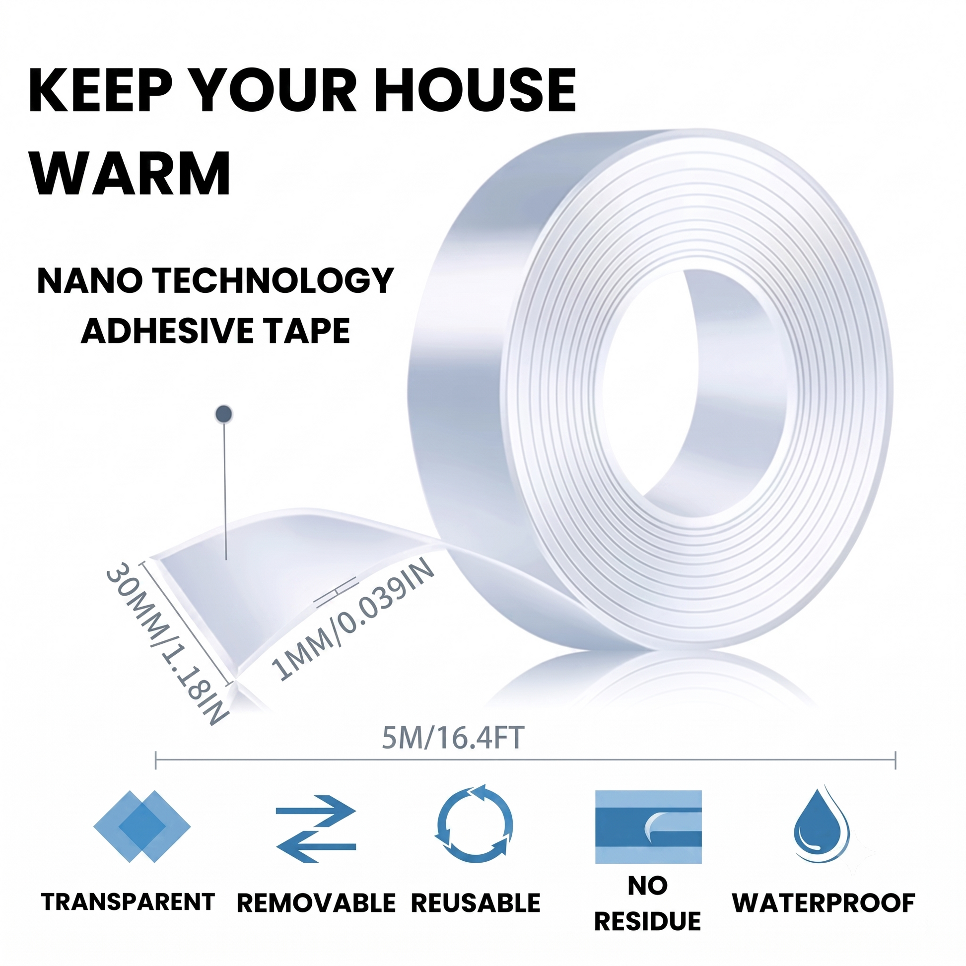 🔥55% OFF🛡️Universal Door Gap Seal Tape – Draft, Dust & Bug Blocker