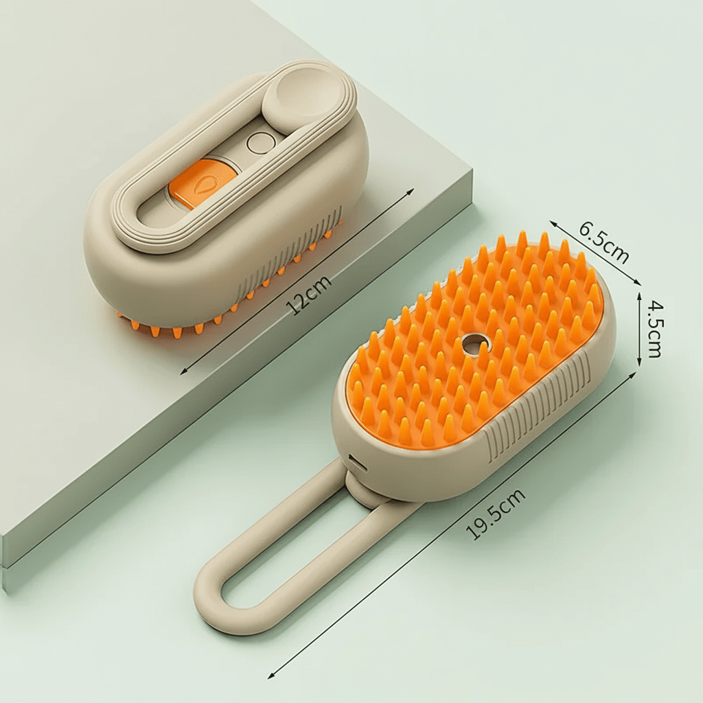 Steamy Pet Brush - 3-in-1 Grooming & Massage Comb for Cats & Dogs