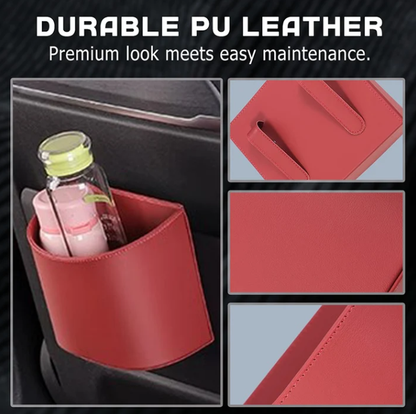 🥳2026 HOT SALE🥳💞50K+ SOLD!🚗🧺 53% OFF! Leather Car Door Cup Holder – Wide‑mouth opening, easy reach for drinks & phone. Clip‑on secure fit. PU leather, tough & stylish. 🛡️✨